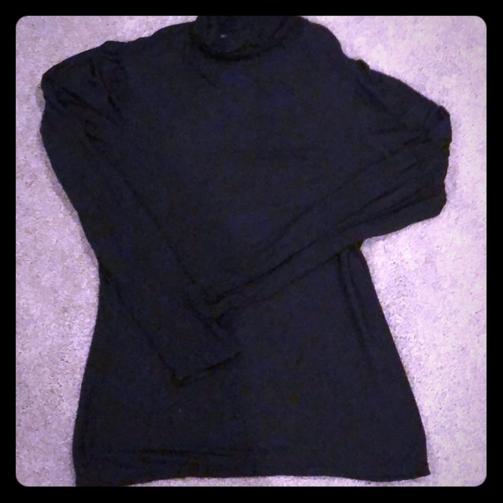 Black turtleneck top